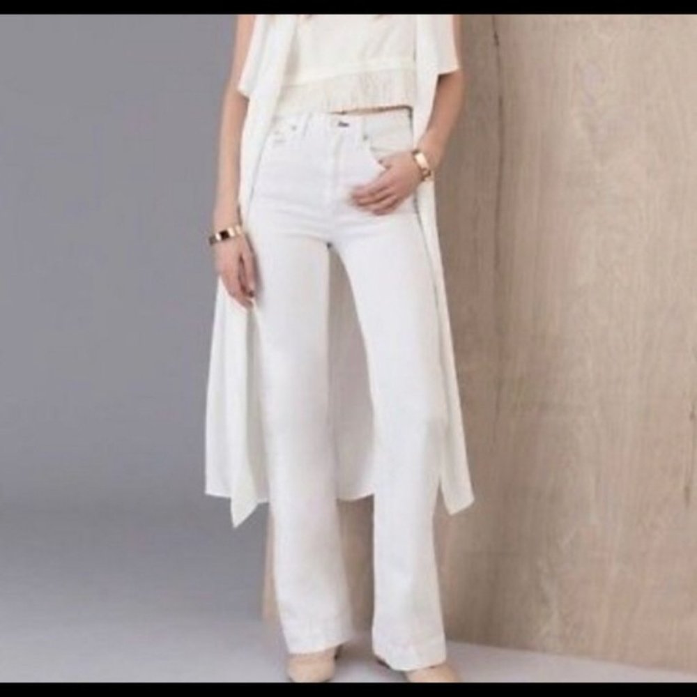Rag & Bone High Waist Justine Wide Leg Jeans